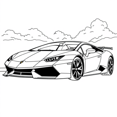 Tranh tô màu Lamborghini