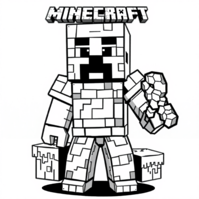 Sách tô màu: sách tô màu minecraft để in