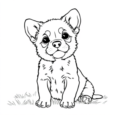 Sách tô màu chó con dễ thương để tô vui vẻ