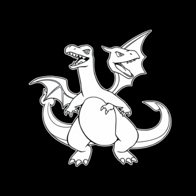 Tranh tô màu Pokemon Charizard