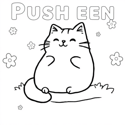tranh tô màu Pusheen