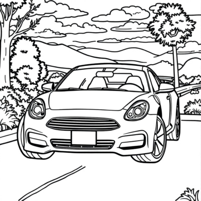 Vở tô màu: Những chiếc ô tô vui nhộn