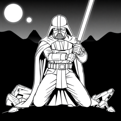 Sách tô màu: sách tô màu star wars