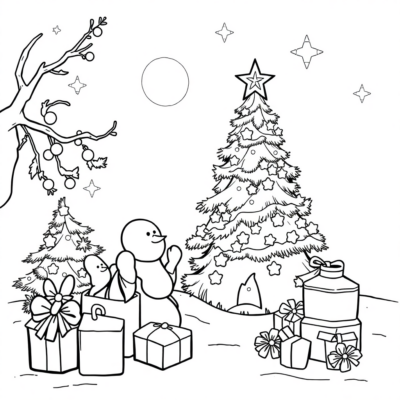 tranh tô màu giáng sinh