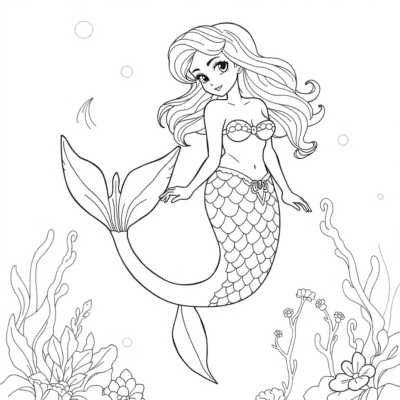 Sổ tô màu: Nàng Tiên Cá diệu kỳ
