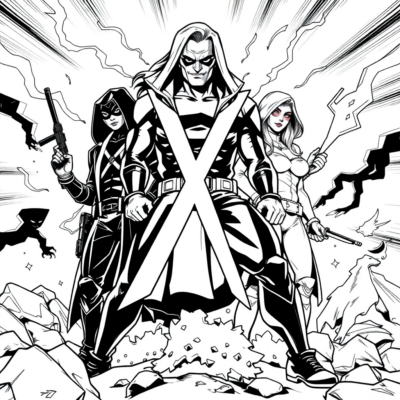 Tranh tô màu Team X