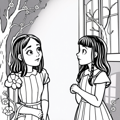 Sách tô màu Wednesday Addams cho trẻ em