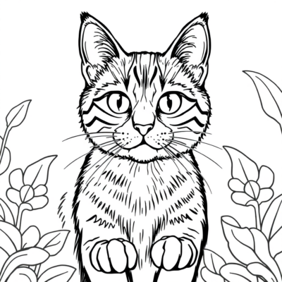 Mèo con để tô màu vui nhộn