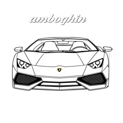 Sách tô màu Siêu xe Lamborghini dành cho trẻ em