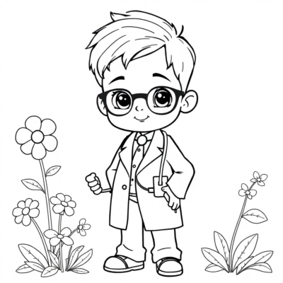 Sách tô màu: bác sĩ tô màu cho trẻ em