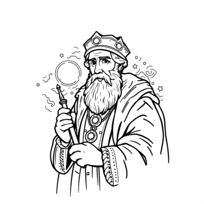 Sách tô màu: Nicolaus Copernicus sách tô màu cho trẻ em