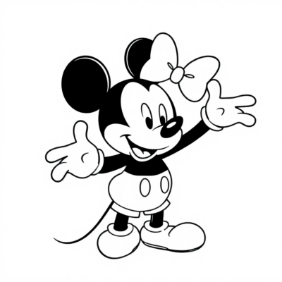 Tranh tô màu Mickey chuột để in