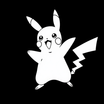 Tranh tô màu Pikachu dễ thương cho trẻ em