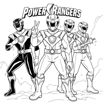 Power Rangers Sách tô màu