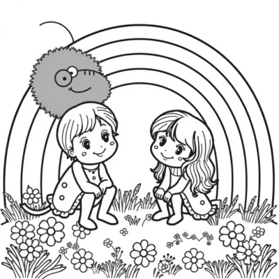 Sách tô màu Những người bạn Cầu vồng