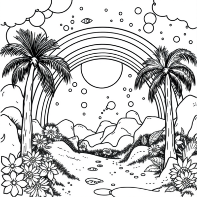 Tranh tô màu Rainbow High