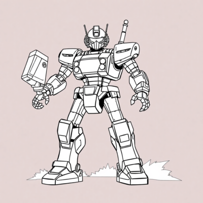 Sách tô màu robot vui nhộn