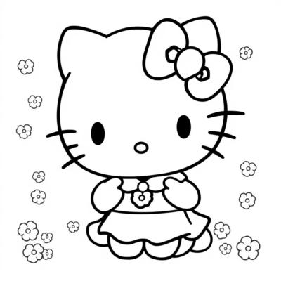 Sách tô màu Sanrio Hello Kitty Kuromi