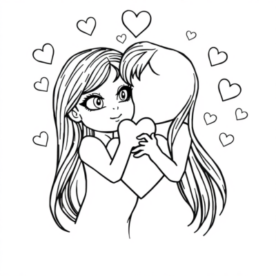 Sách tô màu: trái tim tô màu