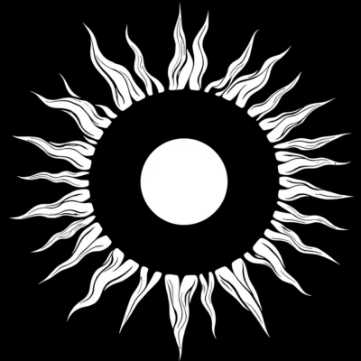 Mặt trời rực rỡ để tô màu