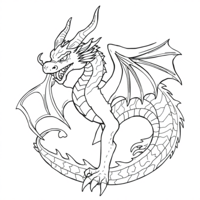 Tranh tô màu rồng