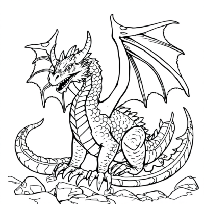 Trang tô màu Rồng Wawel dành cho trẻ em