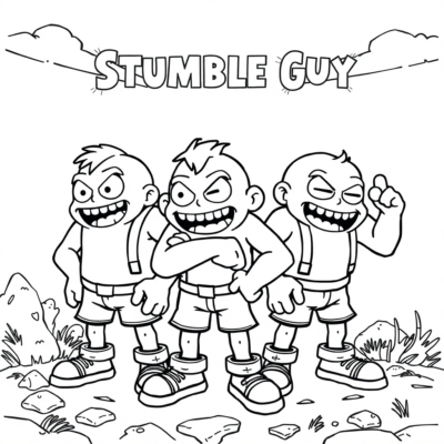 Tranh tô màu: tranh tô màu Stumble Guys