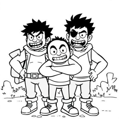 Tranh tô màu: các nhân vật Stumble Guys