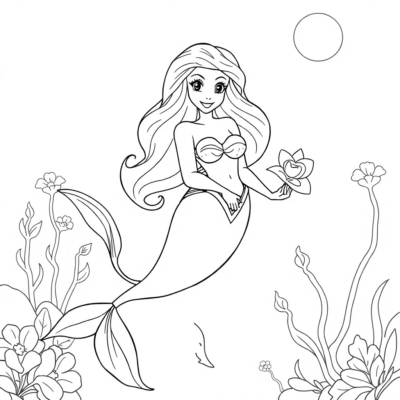 Ariel mermaid coloring books