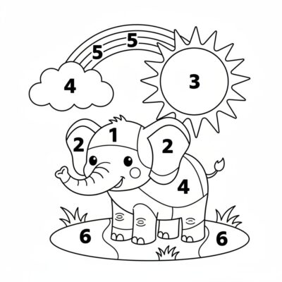 Sách tô màu theo số cho bé vui học_COLOR