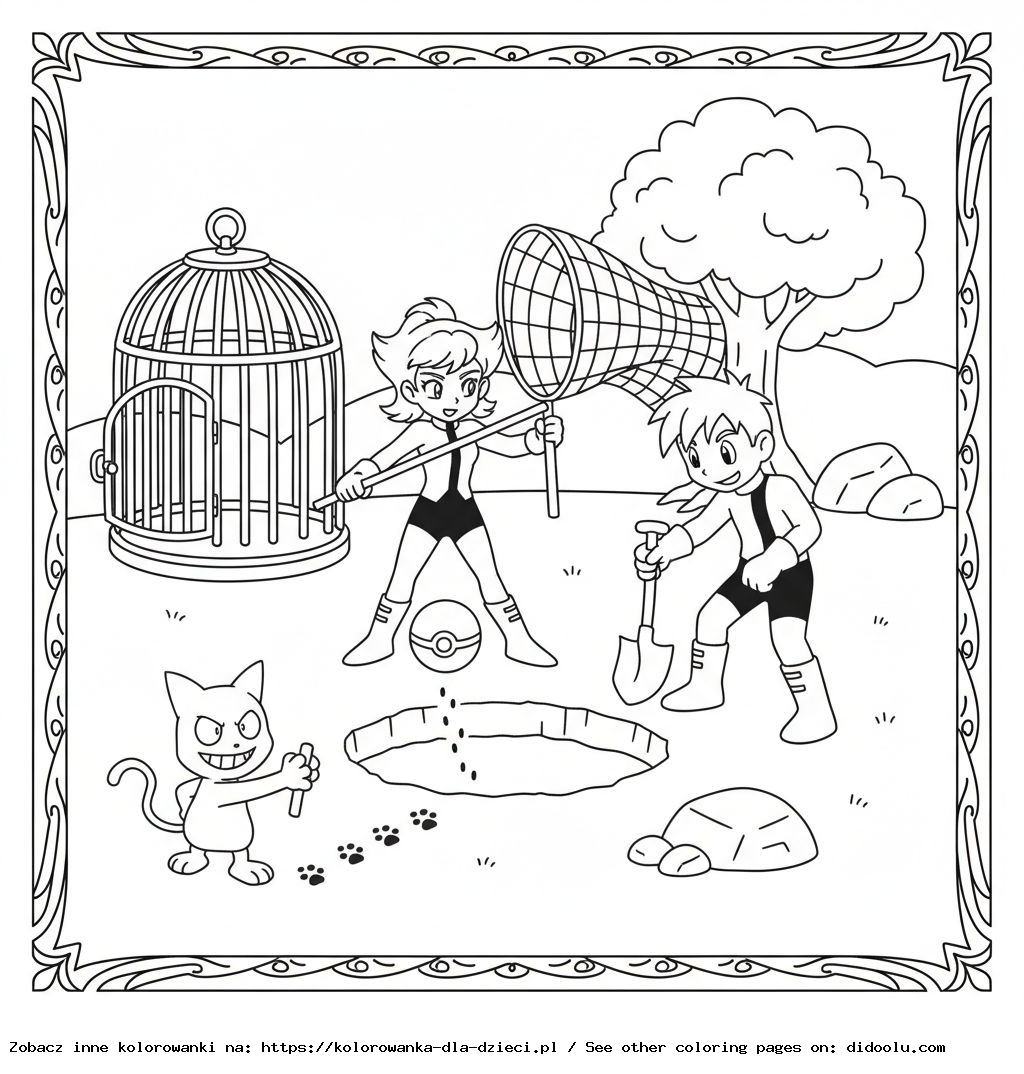 Sách tô màu: POKEMON – Team Rocket đang chuẩn bị một cuộc phục kích