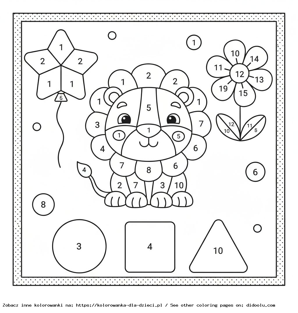 Tranh tô màu theo số cho trẻ em