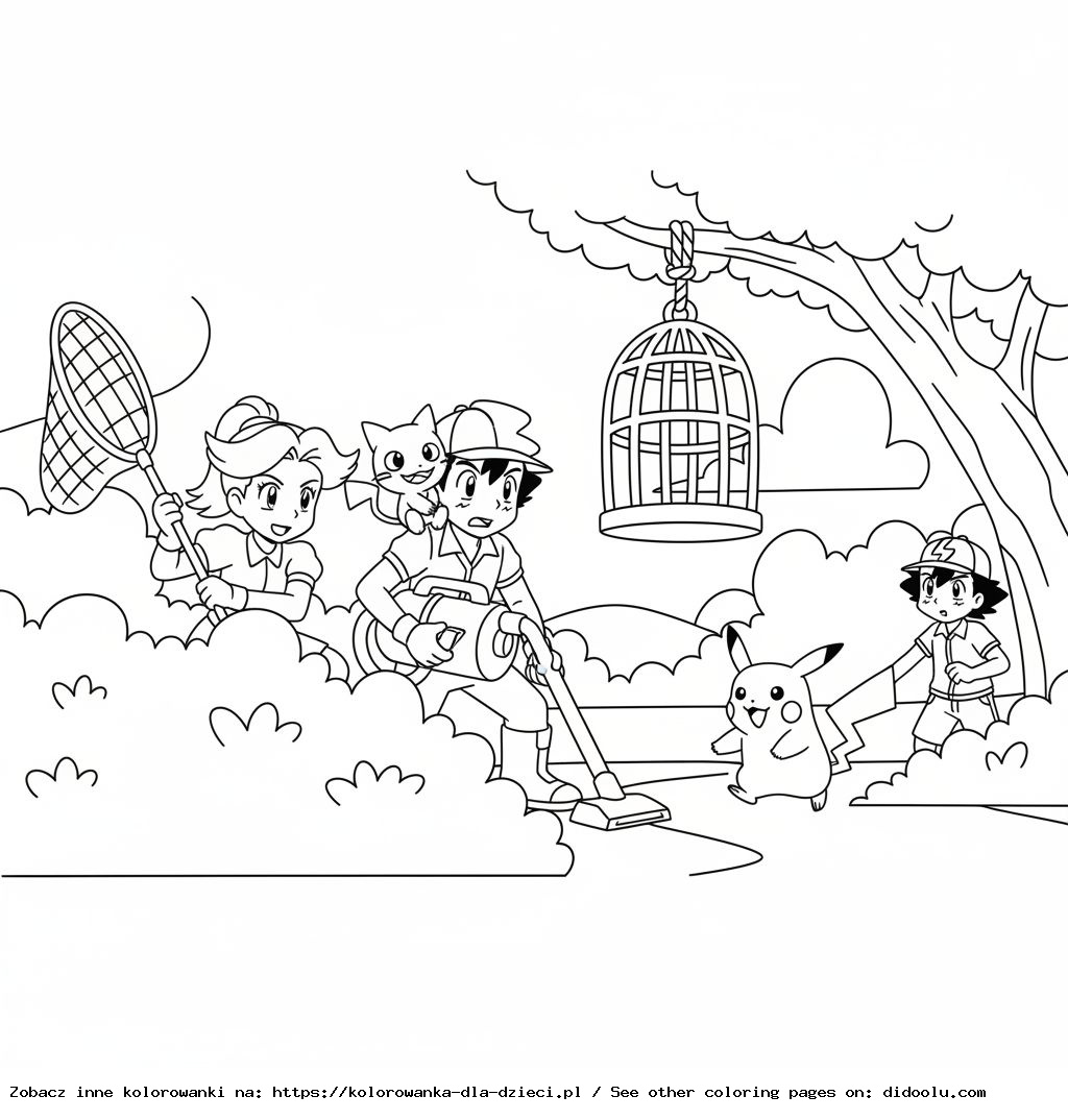 Sách tô màu: POKEMON – Team Rocket đang chuẩn bị một cuộc phục kích