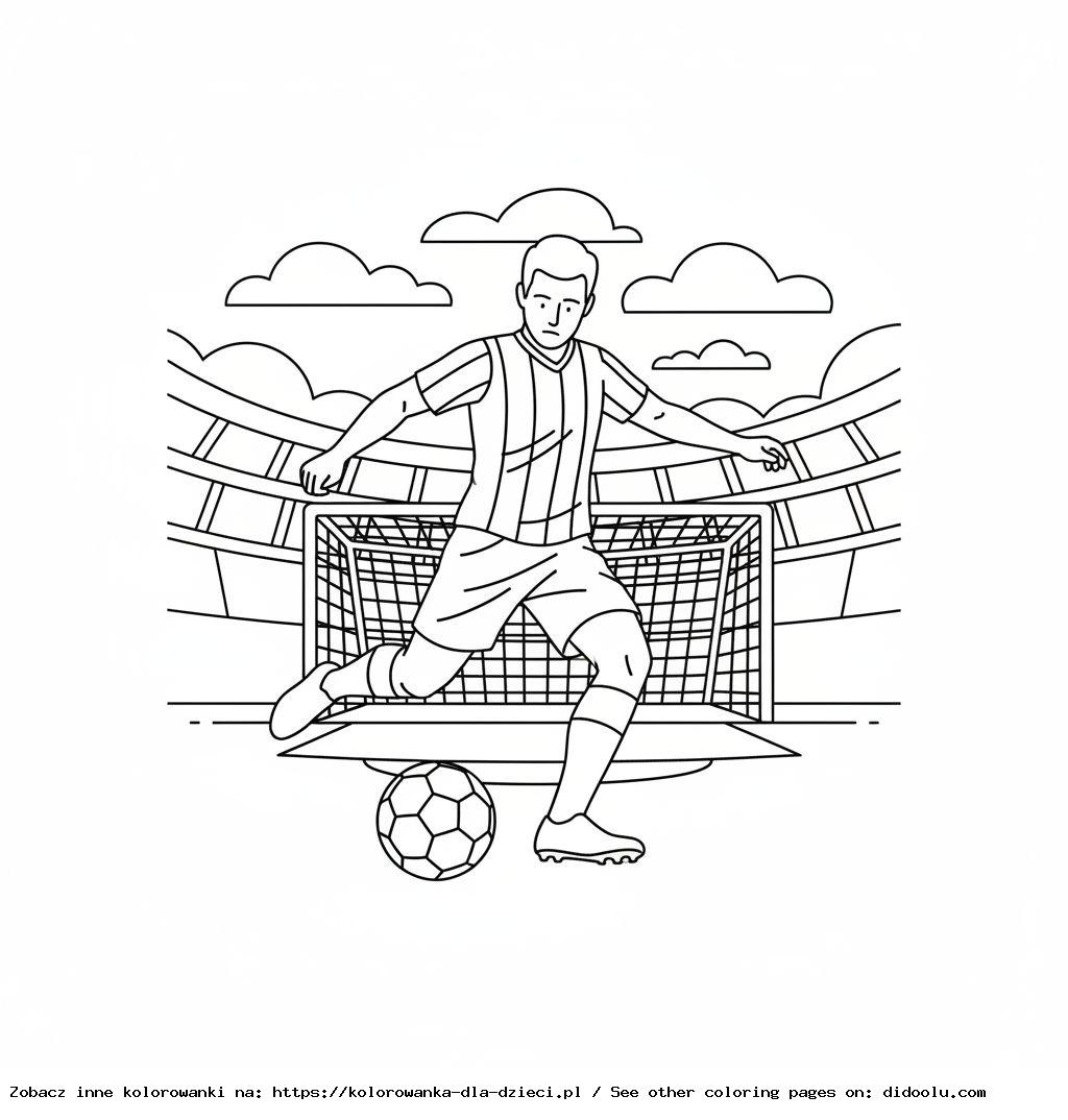 Sách tô màu: cầu thủ bóng đá