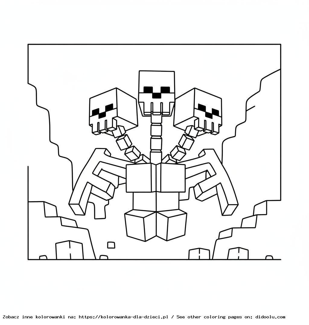 Sách tô màu Minecraft Wither