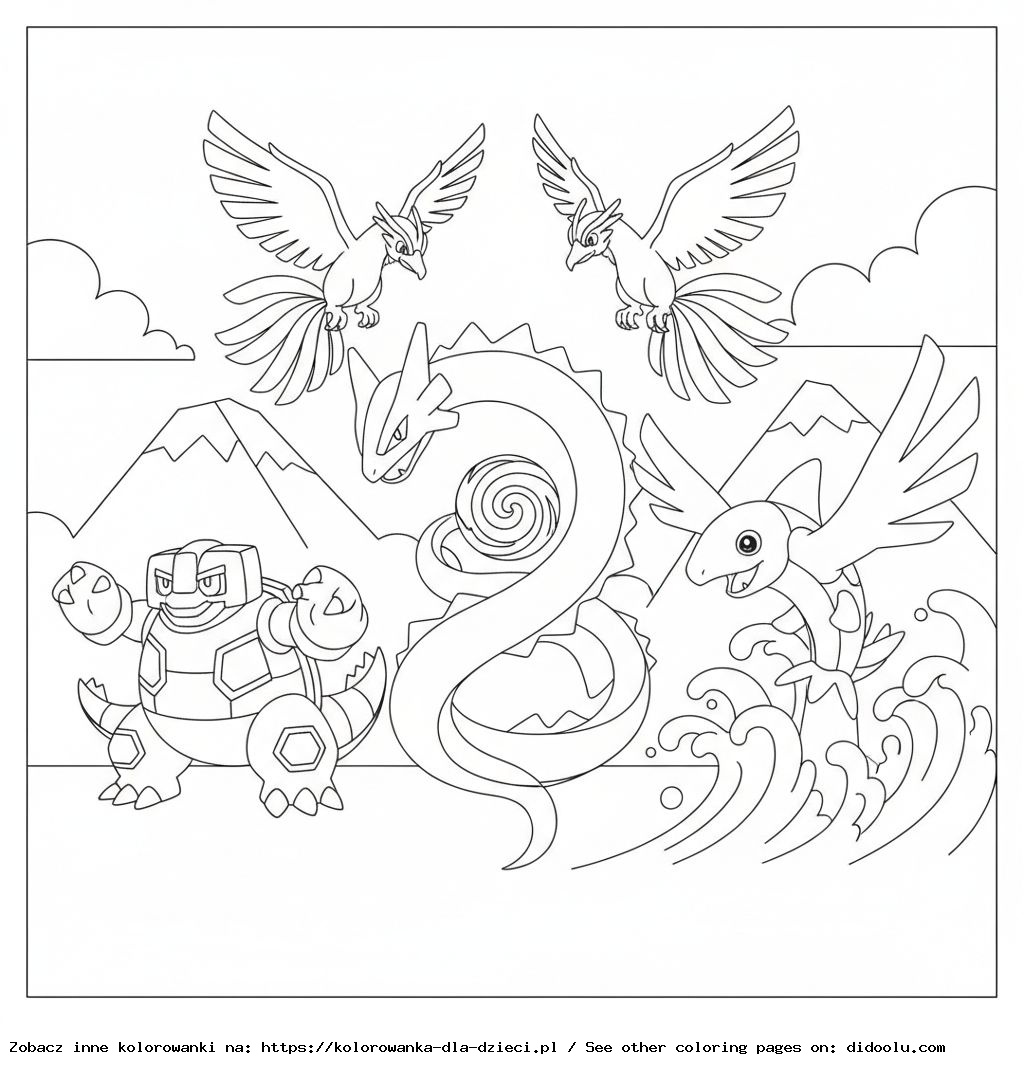 Tranh tô màu Pokemon Huyền thoại