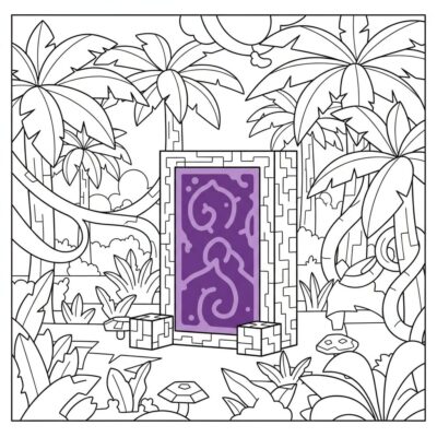 Minecraft – Cổng vào Nether trong rừng nhiệt đới