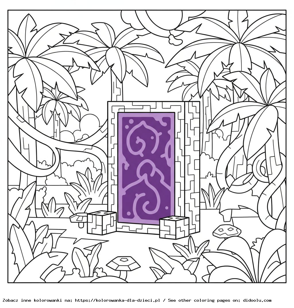 Minecraft – Cổng vào Nether trong rừng nhiệt đới