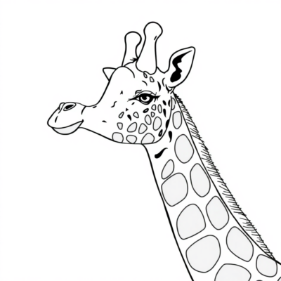 Giraffe dễ thương để tô màu