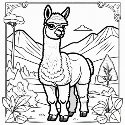 sách tô màu alpaca