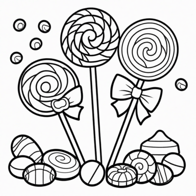 tranh tô màu kẹo
