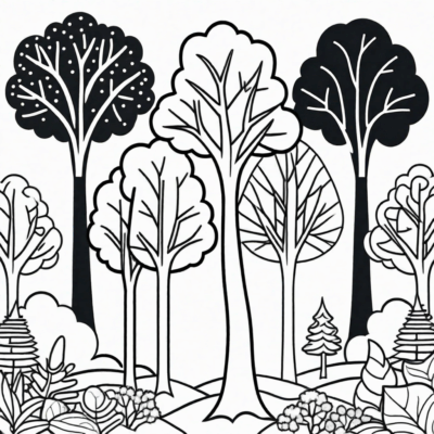 cây tô màu để in