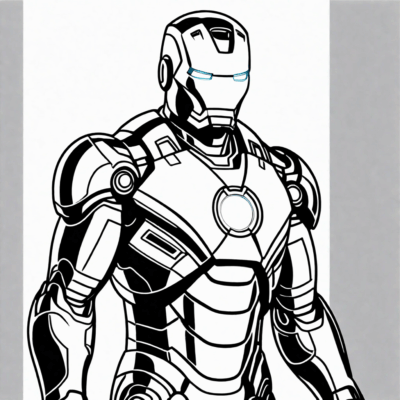 iron man màu sắc để in