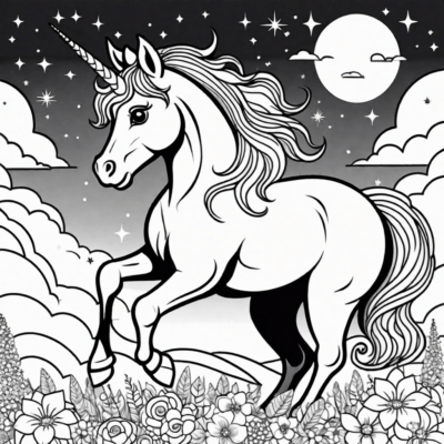 unicorn coloring book to print