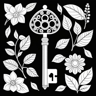 chìa khóa tô màu