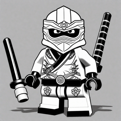 sách tô màu in Lego Ninjago