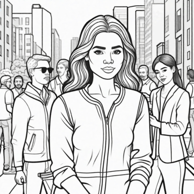 sách tô màu con người