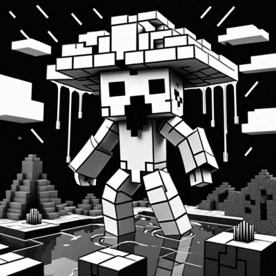 sách tô màu minecraft wither storm