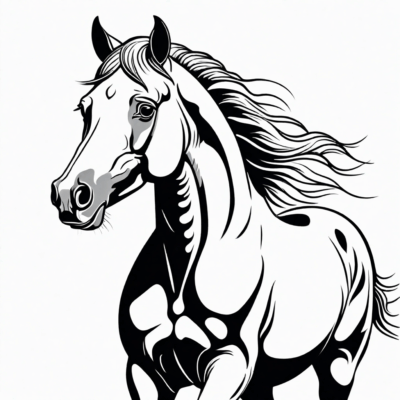 sách tô màu ngựa