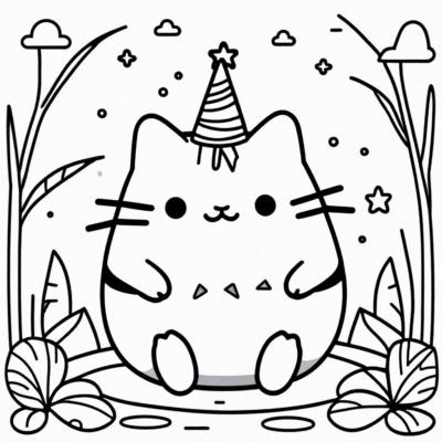sách tô màu với Pusheen